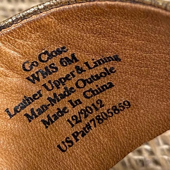 Gentle Souls Sandals Wedge Slip on Brown Gold Size 6M - Picture 10 of 11